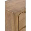 Mesita de Noche Rustica 2 Cajones Piramidal Madera Mango - Attle