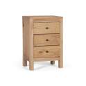 Mesita de Noche Rustica 3 Cajones Serie Ammon