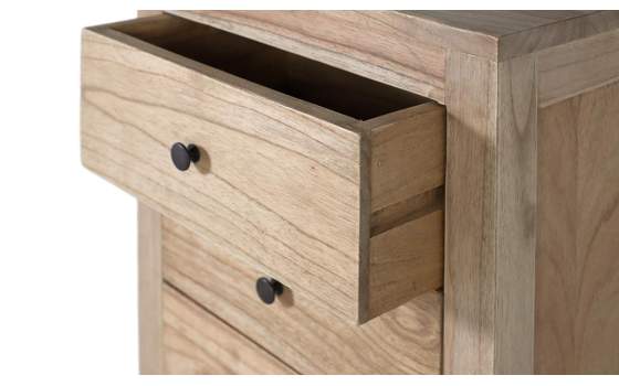 Mesita de Noche Rustica 3 Cajones Serie Ammon