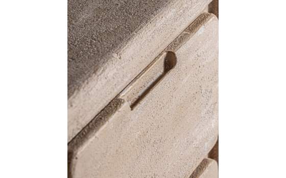 Mesita de Noche Rustica Decapada 2 Cajones Serie Aweler