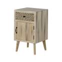 Mesita Dormitorio 1 cajon 1 puerta Estilo Actual Serie Alamos