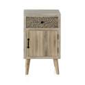 Mesita Dormitorio 1 cajon 1 puerta Estilo Actual Serie Alamos