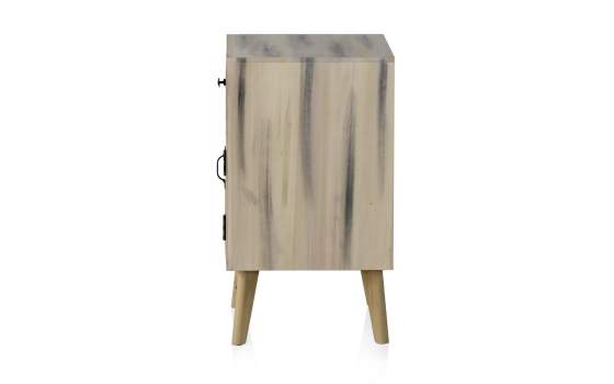 Mesita Dormitorio 1 cajon 1 puerta Estilo Actual Serie Alamos