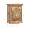 Mesita Dormitorio 1 Cajon 1 Puerta Oriental Decorada Anthin