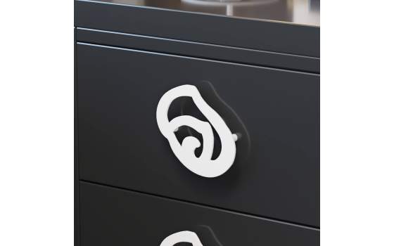 Mesita dormitorio 2 cajones 2 tamaños serie Rosa Cruz