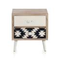 Mesita Dormitorio 2 Cajones Decorados Estilo Retro Patrones