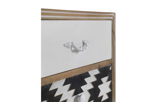 Mesita Dormitorio 2 Cajones Decorados Estilo Retro Patrones