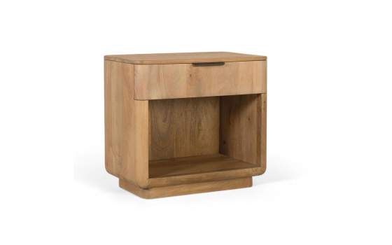 Mesita Dormitorio Actual 1 Cajon Madera Mango Serie Adyer
