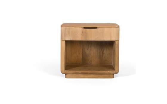Mesita Dormitorio Actual 1 Cajon Madera Mango Serie Adyer