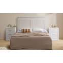 Mesita Dormitorio Actual 3 Cajones Blanca Serie Dantany