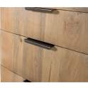 Mesita Dormitorio Actual 3 Cajones Madera Mango Adyer