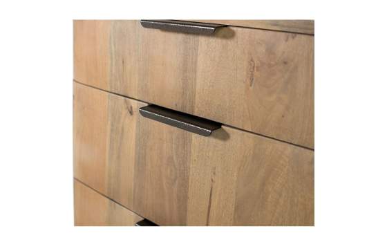 Mesita Dormitorio Actual 3 Cajones Madera Mango Adyer