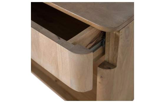 Mesita Dormitorio Actual 3 Cajones Madera Mango Adyer