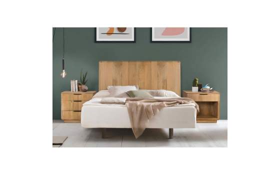 Mesita Dormitorio Actual 3 Cajones Madera Mango Adyer