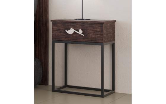 Mesita Dormitorio Actual con 1 Cajon Madera Serie Grace Mesita Dormitorio Actual con 1 Cajon Madera Serie Grace