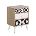 Mesita 3 Cajones Tallados Decorados Estilo Retro Patrones