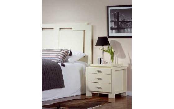 2 Mesita Dormitorio Colonial 3 Cajones Serie Anlezy