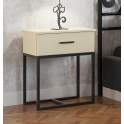 Mesita Dormitorio Forja Actual con 1 Cajon Madera Serie Elodie