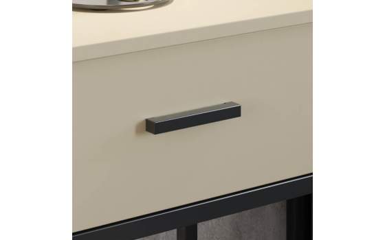 Mesita Dormitorio Forja Actual con 1 Cajon Madera Serie Elodie