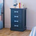 Mesita Dormitorio Juvenil con 4 Cajones Madera Serie Barry