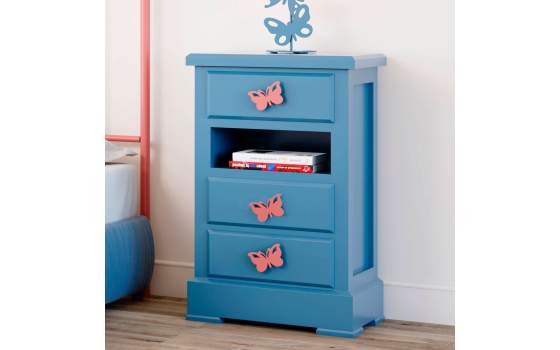 Mesita Dormitorio Juvenil Forja con 3 Cajones Madera Fantasia Mesita Dormitorio Juvenil Forja con 3 Cajones Madera Fantasia