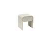 Mesita Dormitorio Moderna 1 Cajon Color Crema Brillo Amalfi