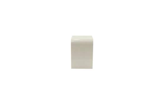 Mesita Dormitorio Moderna 1 Cajon Color Crema Brillo Amalfi