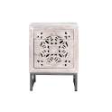 Mesita Dormitorio Tallada Etnica Mandala Serie Mykonos