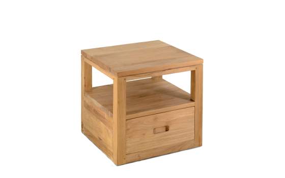 Mesita Flotante Teka 1 Cajón Acabado Natural Teide