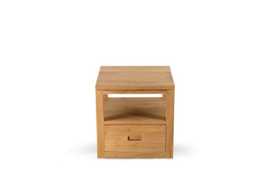 Mesita Flotante Teka 1 Cajón Acabado Natural Teide