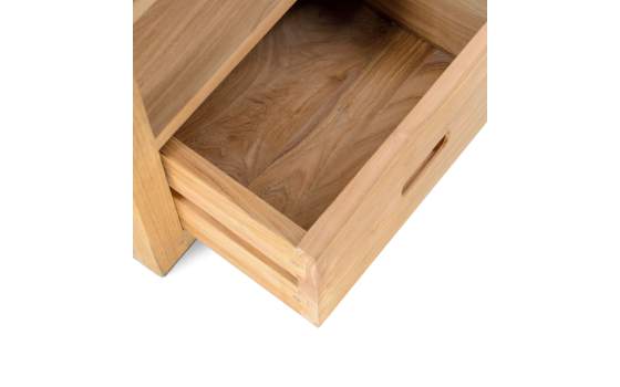 Mesita Flotante Teka 1 Cajón Acabado Natural Teide