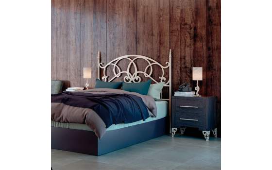 Mesita Madera Acero Actual 2 Cajones y 2 Tamaños Kirian