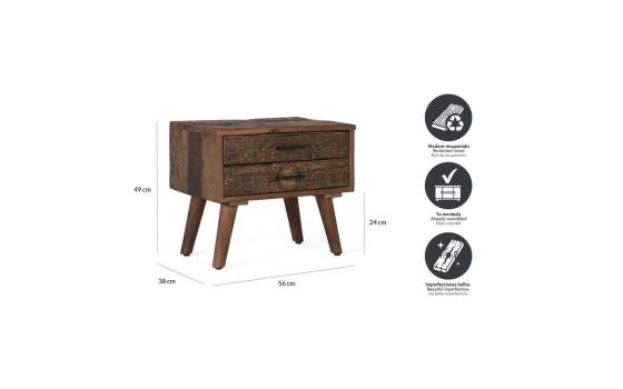 Mesita Madera Rustica Reciclada Serie Agarden