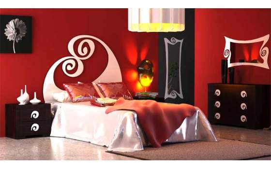 Mesita Moderna 2 Cajones 2 Tamaños Madera Forja Olas