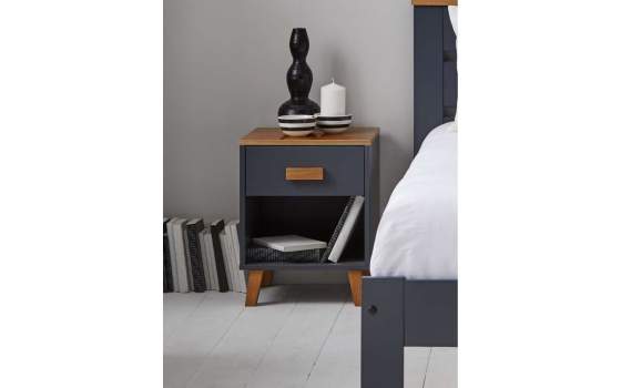 Mesita Noche 1 Cajón Estante Jade Serie Arredas