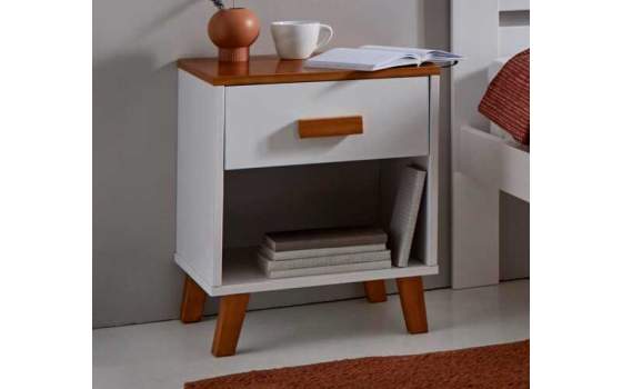 Mesita Noche 1 Cajón Estante Jade Serie Arredas