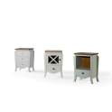 Mesita Noche 1 Cajon 1 Estante Madera Bicolor Dormitorio Praga