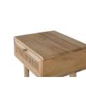 Mesita Noche 1 Cajon Madera Ratan Serie Arcolat
