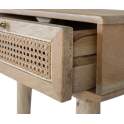 Mesita Noche 1 Cajon Madera Ratan Serie Arcolat