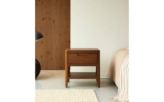 Mesita Noche 1 Cajon y Estante Estilo Colonial Serie Oporto