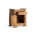 Mesita Noche 1 Cajon y Puerta Teca Natural  Serie Aness