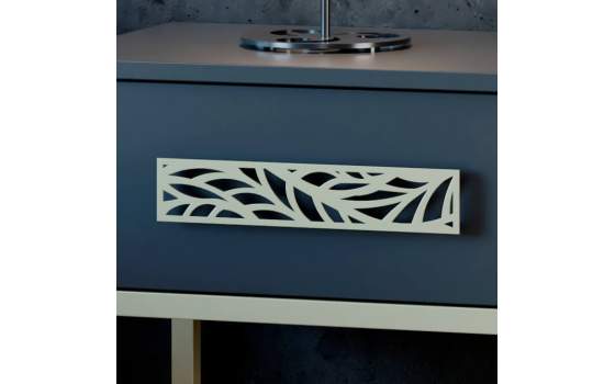 Mesita Noche Acero Madera Diseño Actual 1 Cajon Stella