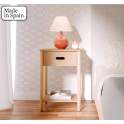 Mesita Noche Actual 1 Cajon Color Roble Natural Serie Albada
