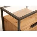 Mesita noche Actual Industrial con 1 Cajon Serie Brais