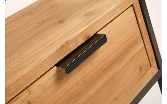 Mesita noche Actual Industrial con 1 Cajon Serie Brais