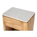 Mesita Noche Actual Madera Mango y Marmol Serie Felo