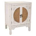 Mesita Noche Blanca Rustica 2 Puertas Serie Alika