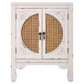 Mesita Noche Blanca Rustica 2 Puertas Serie Alika