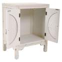 Mesita Noche Blanca Rustica 2 Puertas Serie Alika