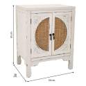Mesita Noche Blanca Rustica 2 Puertas Serie Alika